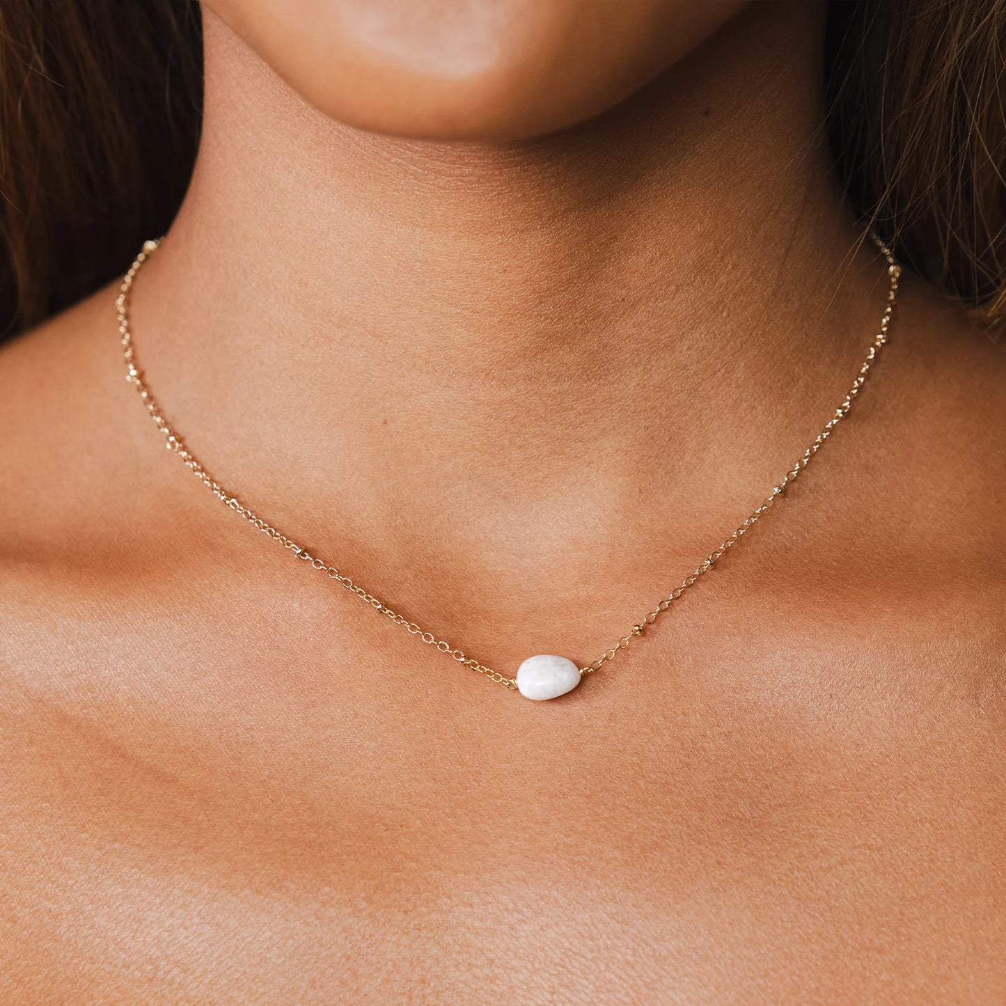 Moonstone Gold Necklace